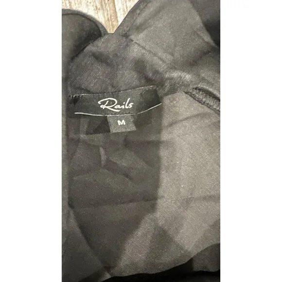 RAILS TAMARA black fringe asymmetrical DRESS size M NWOT - Picture 9 of 12